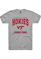 Virginia Tech Hokies Grey Women's Tennis Short Sleeve T-Shirt