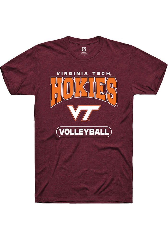 Virginia Tech Hokies Maroon Volleyball Short Sleeve T-Shirt