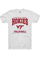 Virginia Tech Hokies White Volleyball Short Sleeve T-Shirt