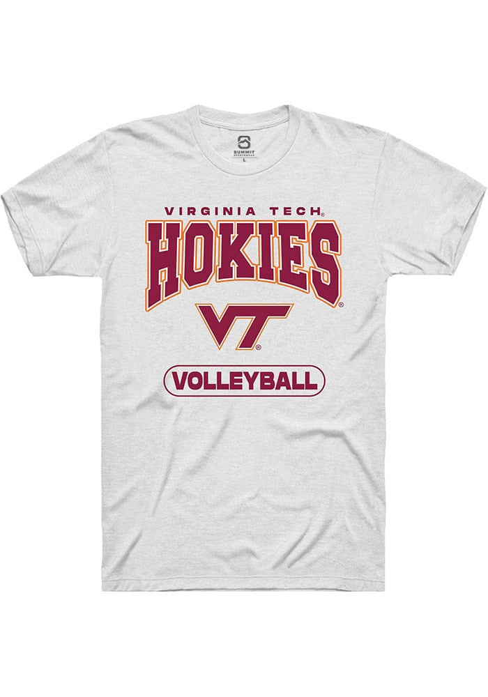 Virginia Tech Hokies White Volleyball Short Sleeve T-Shirt