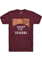 Virginia Tech Hokies Maroon Grandma Swirl Short Sleeve T-Shirt