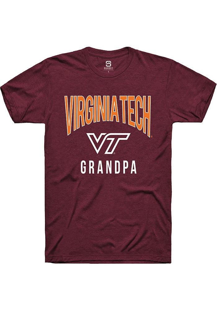 Virginia Tech Hokies Maroon Grandpa Swirl Short Sleeve T-Shirt
