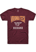 Virginia Tech Hokies Maroon Husband Swirl Short Sleeve T-Shirt