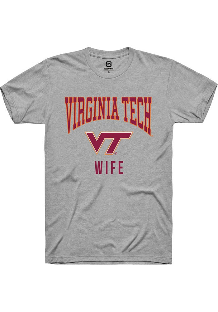 Virginia Tech Hokies Grey Wife Short Sleeve T-Shirt