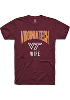 Virginia Tech Hokies Maroon Wife Swirl Short Sleeve T-Shirt