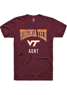 Virginia Tech Hokies Maroon Aunt Short Sleeve T-Shirt