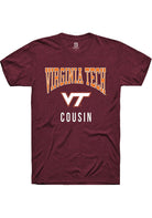 Virginia Tech Hokies Maroon Cousin Short Sleeve T-Shirt