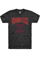 Virginia Tech Hokies Charcoal Cousin Swirl Short Sleeve T-Shirt