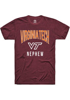 Virginia Tech Hokies Maroon Nephew Swirl Short Sleeve T-Shirt