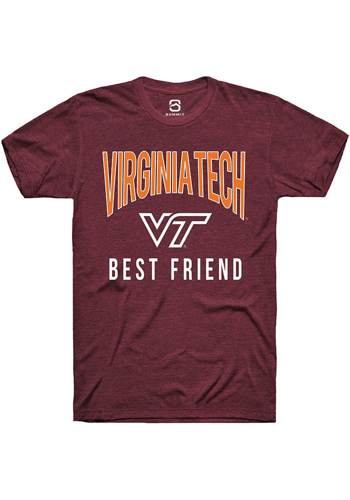 Virginia Tech Hokies Maroon Best Friend Swirl Short Sleeve T-Shirt