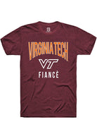 Virginia Tech Hokies Maroon Fiancé Swirl Short Sleeve T-Shirt