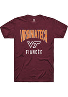 Virginia Tech Hokies Maroon Fiancée Swirl Short Sleeve T-Shirt