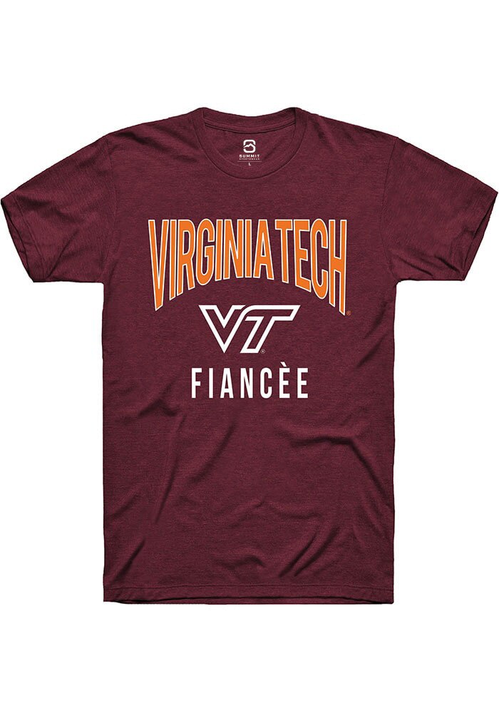 Virginia Tech Hokies Maroon Fiancée Swirl Short Sleeve T-Shirt