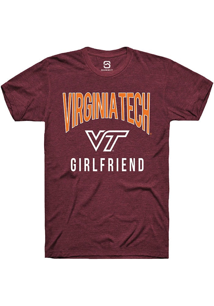Virginia Tech Hokies Maroon Girlfriend Swirl Short Sleeve T-Shirt