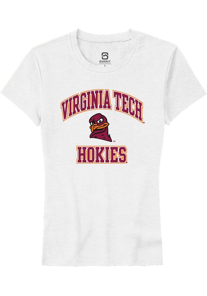Virginia Tech Hokies Womens White No 1 Neutral Short Sleeve T-Shirt