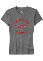 Virginia Tech Hokies Womens Grey Circle Short Sleeve T-Shirt