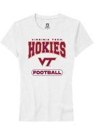 Virginia Tech Hokies Womens White Football Short Sleeve T-Shirt