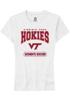 Virginia Tech Hokies Womens White Women's Soccer Short Sleeve T-Shirt