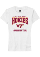 Virginia Tech Hokies Womens White Women's Swimming & Diving Short Sleeve T-Shirt
