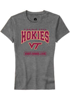 Virginia Tech Hokies Womens Grey Women's Swimming & Diving Short Sleeve T-Shirt