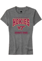 Virginia Tech Hokies Womens Grey Women's Tennis Short Sleeve T-Shirt