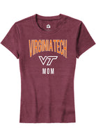 Virginia Tech Hokies Womens Maroon Mom Swirl Short Sleeve T-Shirt