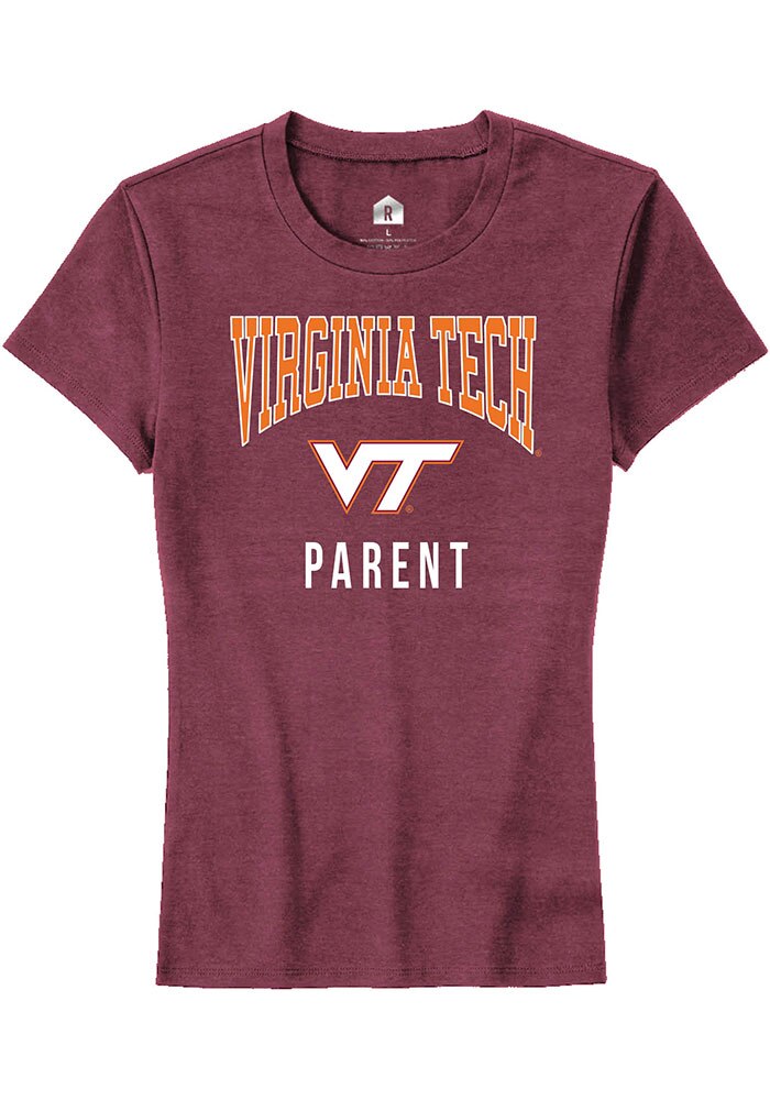 Virginia Tech Hokies Womens Maroon Parent Short Sleeve T-Shirt
