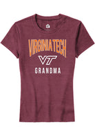 Virginia Tech Hokies Womens Maroon Grandma Swirl Short Sleeve T-Shirt