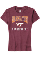 Virginia Tech Hokies Womens Maroon Grandparent Short Sleeve T-Shirt