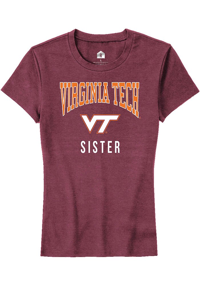 Virginia Tech Hokies Womens Maroon Sister Short Sleeve T-Shirt