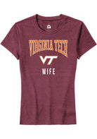 Virginia Tech Hokies Womens Maroon Wife Short Sleeve T-Shirt