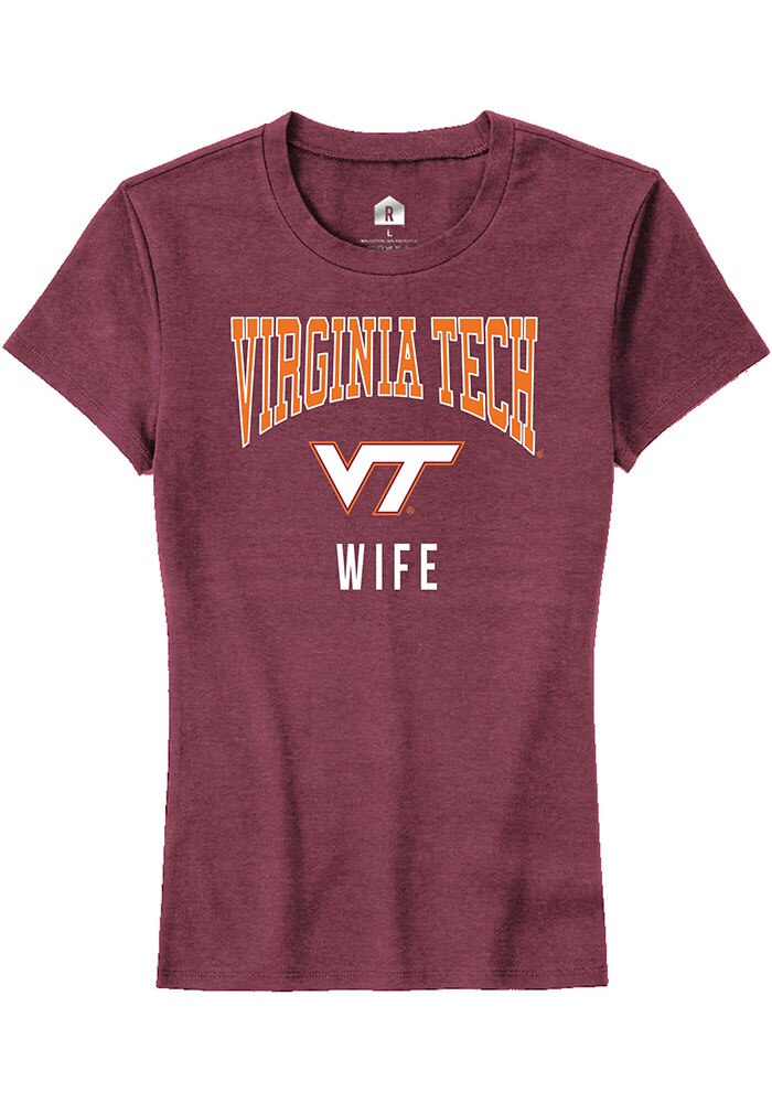 Virginia Tech Hokies Womens Maroon Wife Short Sleeve T-Shirt