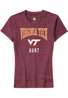 Virginia Tech Hokies Womens Maroon Aunt Short Sleeve T-Shirt