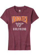 Virginia Tech Hokies Womens Maroon Girlfriend Swirl Short Sleeve T-Shirt