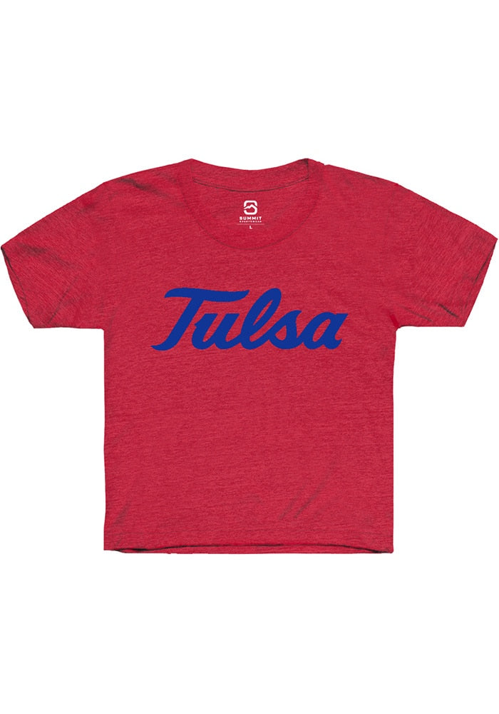 Tulsa Golden Hurricane Youth Red Alt Logo Short Sleeve T-Shirt