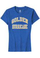 Tulsa Golden Hurricane Womens Blue Arch Stack Short Sleeve T-Shirt
