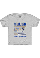 Tulsa Golden Hurricane Youth Grey Retro Short Sleeve T-Shirt