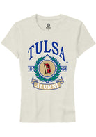 Tulsa Golden Hurricane Womens Tan Alumni Wreath Short Sleeve T-Shirt