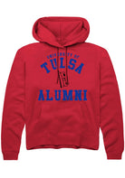 Tulsa Golden Hurricane Mens Red Alumni Arch Hoodie