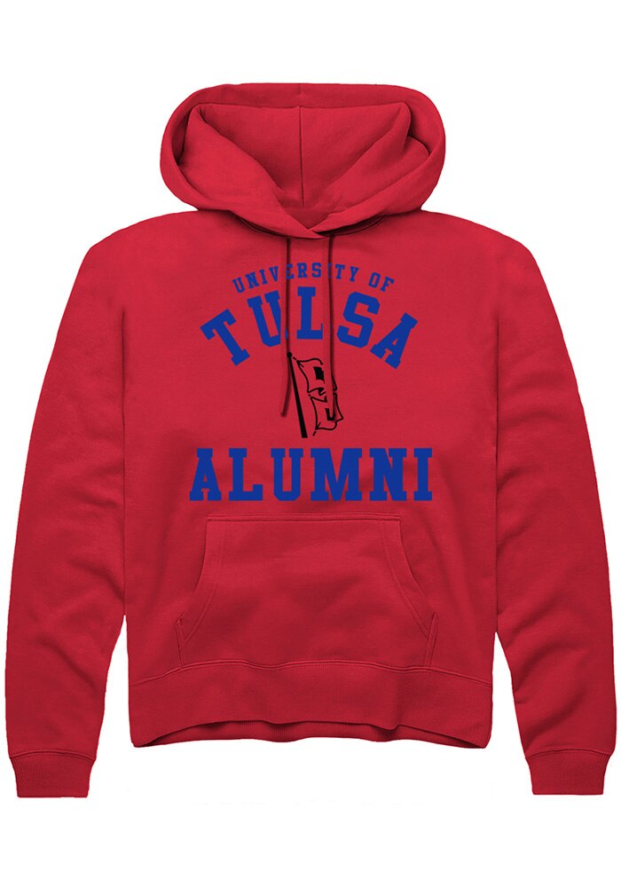 Tulsa Golden Hurricane Mens Red Alumni Arch Hoodie