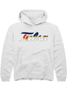 Tulsa Golden Hurricane Youth White City Flag Hoodie