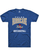 Tulsa Golden Hurricane Mens Blue Basketball Fashion Short Sleeve T-Shirt