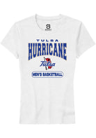 Tulsa Golden Hurricane Womens White Basketball Short Sleeve T-Shirt