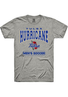 Tulsa Golden Hurricane Mens Grey Soccer Fashion Short Sleeve T-Shirt