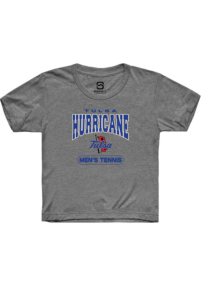 Tulsa Golden Hurricane Youth Grey Tennis Short Sleeve T-Shirt