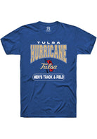 Tulsa Golden Hurricane Mens Blue Track and Field Fashion Short Sleeve T-Shirt