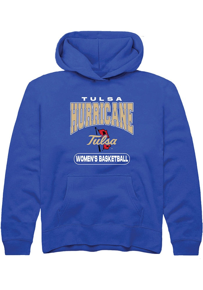 Tulsa Golden Hurricane Youth Blue Womens Basketball Hoodie