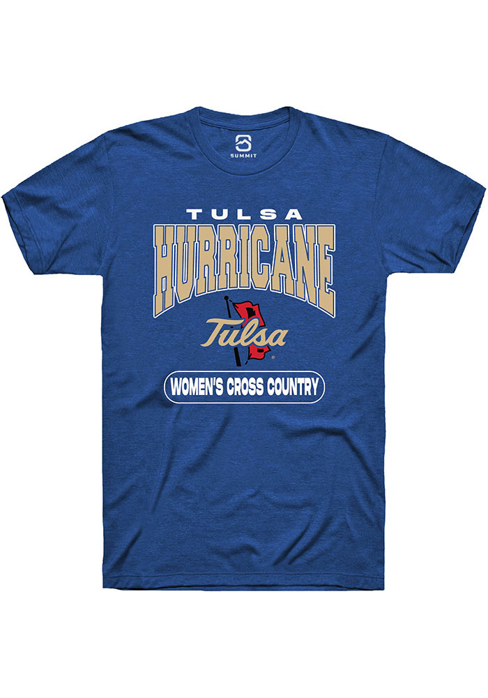 Tulsa Golden Hurricane Mens Blue Womens Cross Country Fashion Short Sleeve T-Shirt