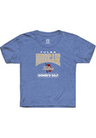 Tulsa Golden Hurricane Youth Blue Womens Golf Short Sleeve T-Shirt