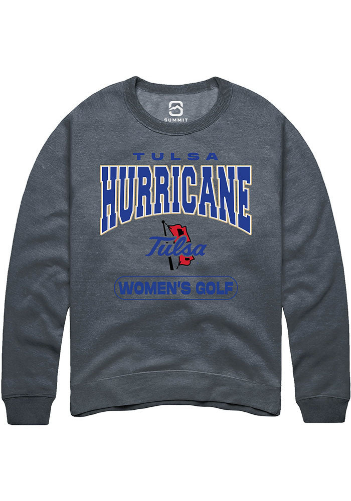 Tulsa Golden Hurricane Mens Grey Womens Golf Crew Sweatshirt